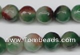 CCN1305 15.5 inches 12mm faceted round rainbow candy jade beads