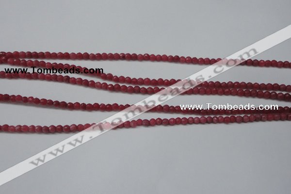 CCN1315 15.5 inches 3mm faceted round candy jade beads wholesale