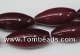 CCN132 15.5 inches 10*25mm rice candy jade beads wholesale