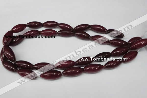 CCN132 15.5 inches 10*25mm rice candy jade beads wholesale