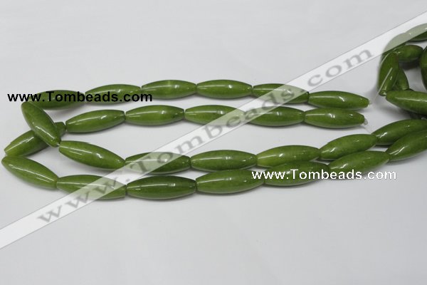 CCN134 15.5 inches 10*30mm rice candy jade beads wholesale