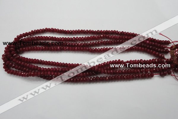 CCN1351 15.5 inches 3*5mm faceted rondelle candy jade beads