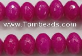 CCN1366 15.5 inches 10*14mm faceted rondelle candy jade beads