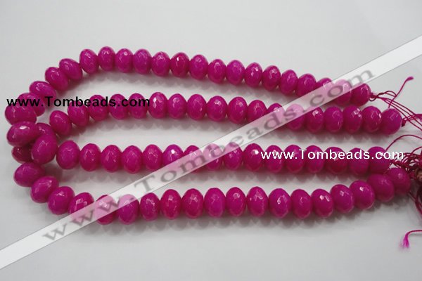 CCN1366 15.5 inches 10*14mm faceted rondelle candy jade beads