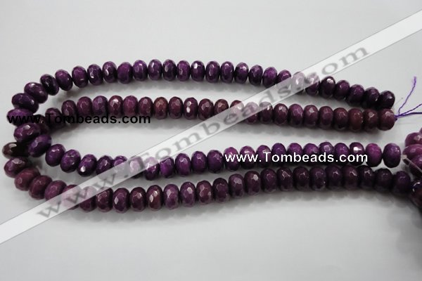 CCN1375 15.5 inches 8*12mm faceted rondelle candy jade beads