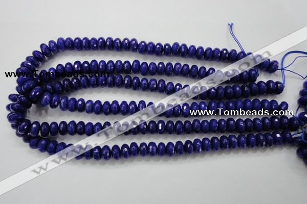 CCN1384 15.5 inches 6*10mm faceted rondelle candy jade beads