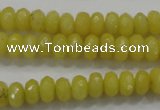 CCN1393 15.5 inches 5*8mm faceted rondelle candy jade beads