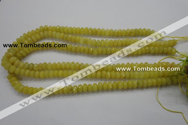 CCN1393 15.5 inches 5*8mm faceted rondelle candy jade beads