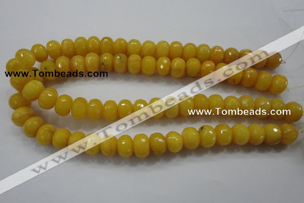 CCN1396 15.5 inches 10*14mm faceted rondelle candy jade beads