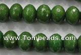 CCN1406 15.5 inches 10*14mm faceted rondelle candy jade beads