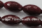 CCN1466 15.5 inches 15*25mm faceted rice candy jade beads wholesale