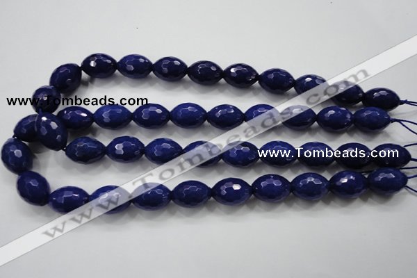 CCN1475 15.5 inches 13*18mm faceted rice candy jade beads wholesale