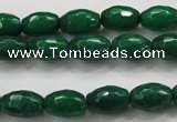 CCN1482 15.5 inches 8*12mm faceted rice candy jade beads wholesale