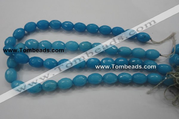 CCN1494 15.5 inches 12*16mm faceted rice candy jade beads wholesale