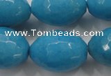 CCN1497 15.5 inches 18*25mm faceted rice candy jade beads wholesale