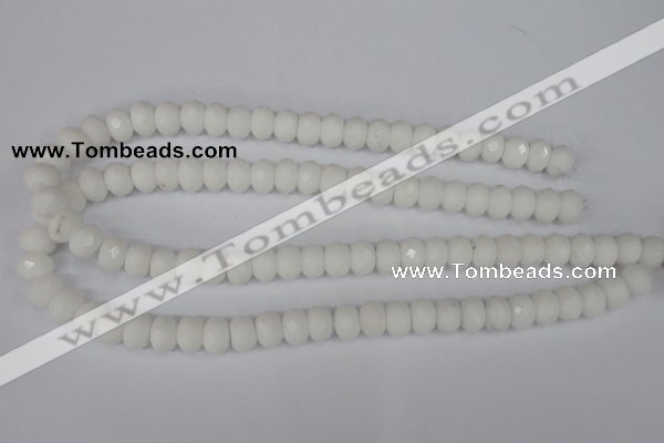 CCN150 15.5 inches 8*12mm faceted rondelle candy jade beads