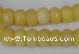 CCN151 15.5 inches 8*12mm faceted rondelle candy jade beads