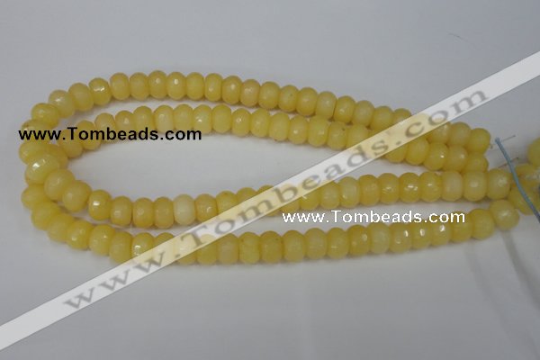 CCN151 15.5 inches 8*12mm faceted rondelle candy jade beads