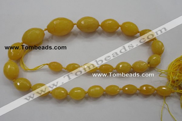 CCN1513 15.5 inches 10*14mm – 20*30mm faceted rice candy jade beads