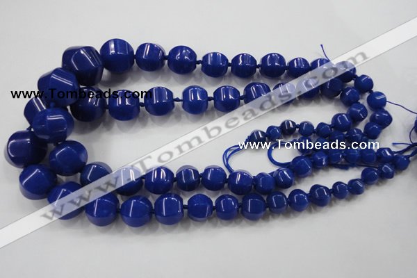 CCN1536 15.5 inches 8*8mm - 20*20mm pumpkin candy jade beads