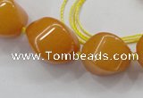 CCN1546 15.5 inches 10*14mm - 20*30mm twisted tetrahedron candy jade beads