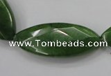 CCN1550 15.5 inches 15*40mm faceted marquise candy jade beads