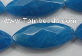 CCN1551 15.5 inches 15*40mm faceted marquise candy jade beads