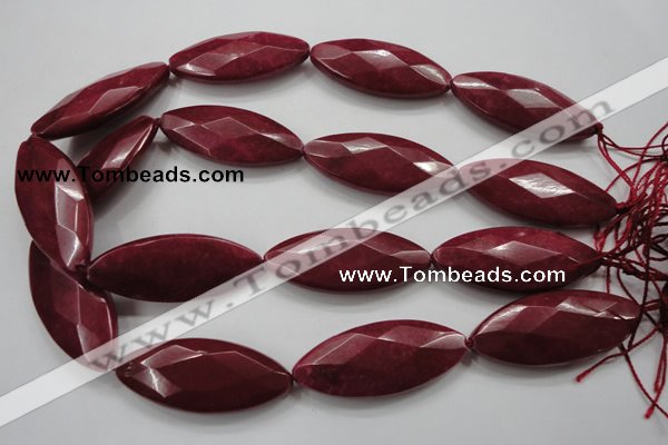 CCN1560 15.5 inches 20*48mm faceted marquise candy jade beads