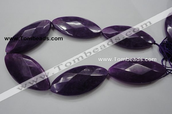 CCN1570 15.5 inches 30*64mm faceted marquise candy jade beads