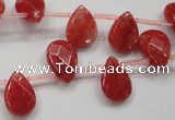 CCN1580 15.5 inches 10*14mm briolette candy jade beads wholesale