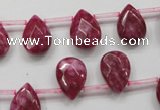 CCN1581 15.5 inches 10*14mm briolette candy jade beads wholesale