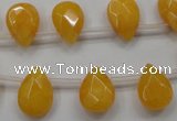 CCN1582 15.5 inches 10*14mm briolette candy jade beads wholesale