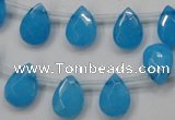 CCN1583 15.5 inches 10*14mm briolette candy jade beads wholesale