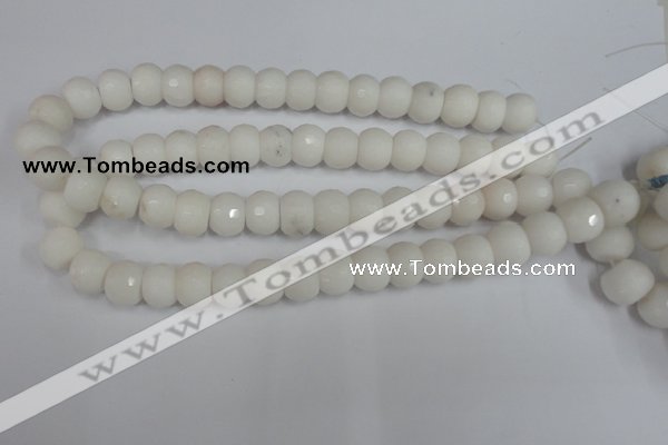 CCN160 15.5 inches 12*16mm faceted rondelle candy jade beads