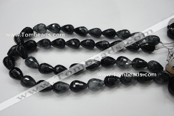 CCN1610 15.5 inches 13*18mm faceted teardrop candy jade beads