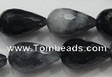 CCN1611 15.5 inches 15*25mm faceted teardrop candy jade beads