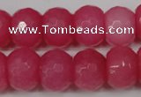 CCN164 15.5 inches 12*16mm faceted rondelle candy jade beads