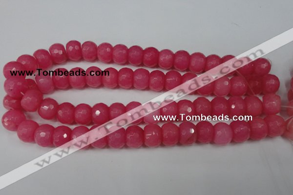 CCN164 15.5 inches 12*16mm faceted rondelle candy jade beads