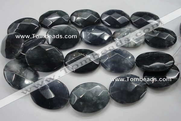 CCN1646 15.5 inches 30*40mm faceted oval candy jade beads