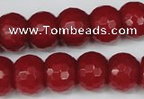 CCN166 15.5 inches 12*16mm faceted rondelle candy jade beads