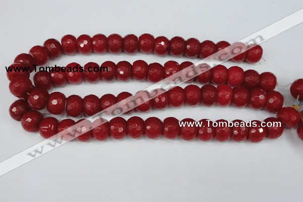 CCN166 15.5 inches 12*16mm faceted rondelle candy jade beads