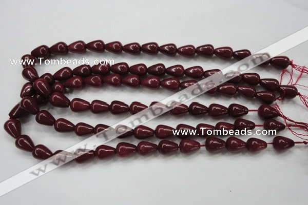 CCN1672 15.5 inches 10*14mm teardrop candy jade beads wholesale