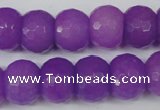 CCN168 15.5 inches 12*16mm faceted rondelle candy jade beads