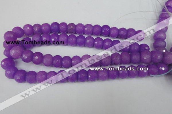 CCN168 15.5 inches 12*16mm faceted rondelle candy jade beads