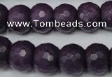 CCN169 15.5 inches 12*16mm faceted rondelle candy jade beads