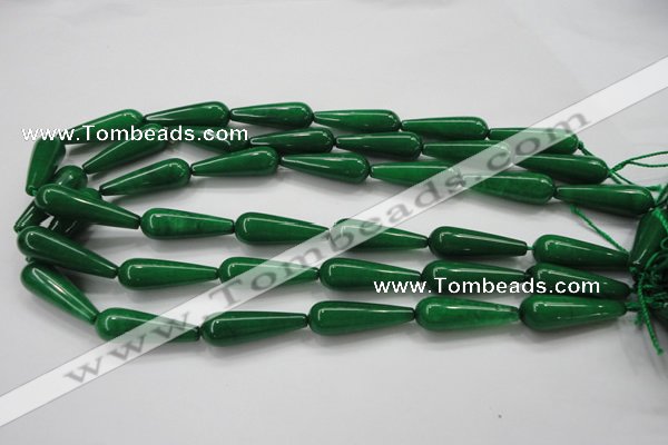 CCN1704 15.5 inches 10*30mm teardrop candy jade beads wholesale