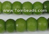 CCN171 15.5 inches 12*16mm faceted rondelle candy jade beads