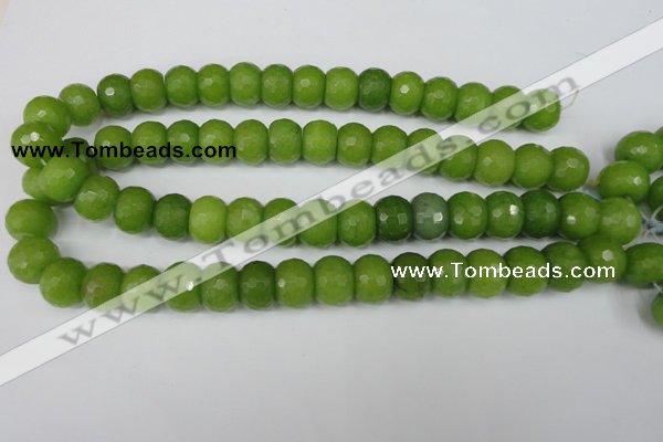 CCN171 15.5 inches 12*16mm faceted rondelle candy jade beads