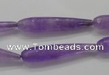 CCN1710 15.5 inches 8*40mm faceted teardrop candy jade beads wholesale