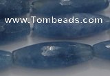 CCN1720 15.5 inches 10*30mm faceted rice candy jade beads